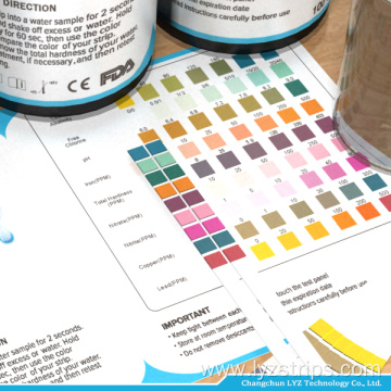 Drinking water test strips 9 parameters FDA CE